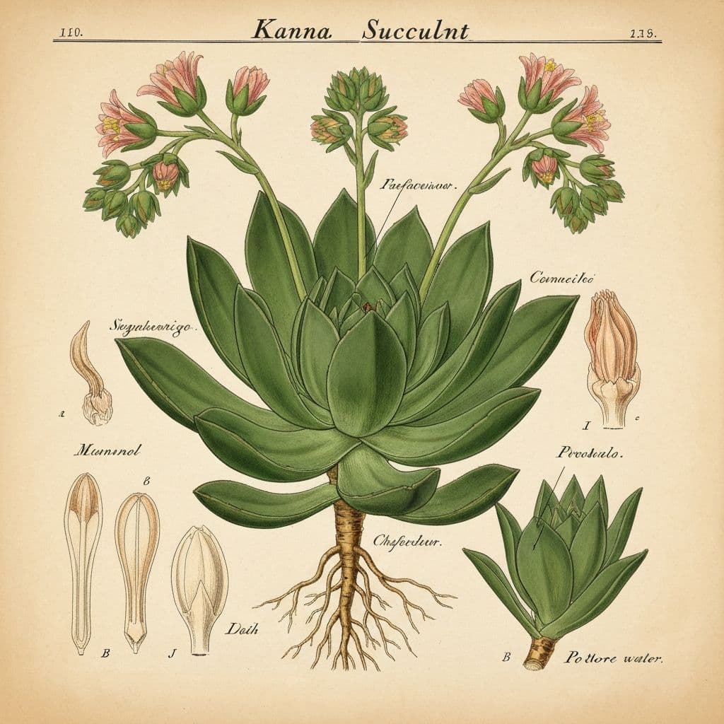 Sceletium tortuosum botanical illustration