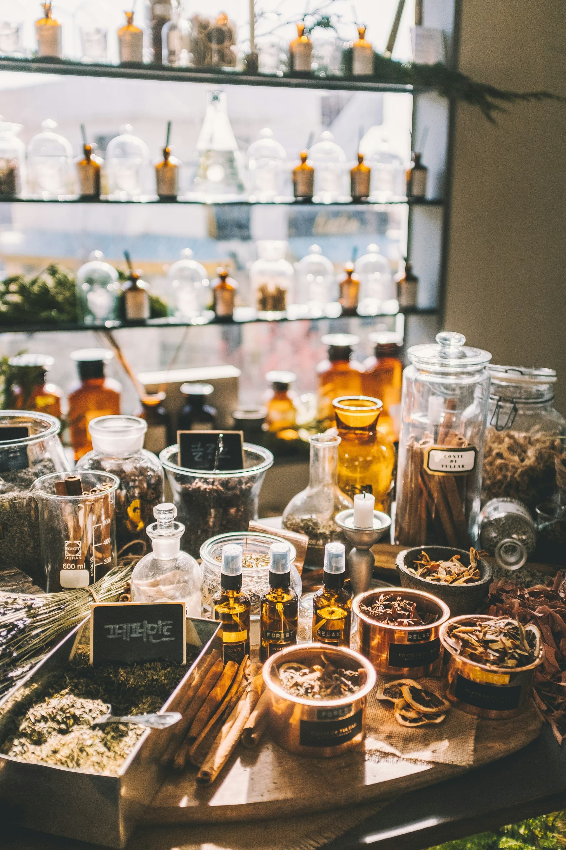 Traditional Thai botanicals being prepared for analytical processing